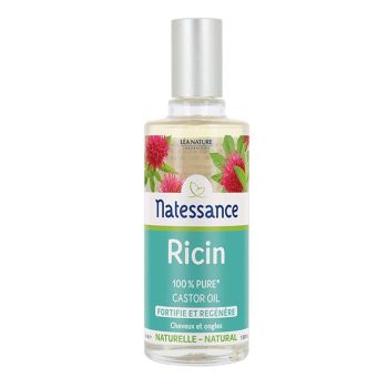 Natessance huile fortifiante ricin cheveux et ongles L&eacute;a Nature - flacon de 50 ml