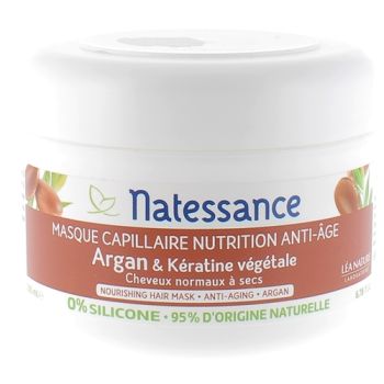 Natessance masque capillaire &agrave; l'argan L&eacute;a Nature - pot de 200 ml