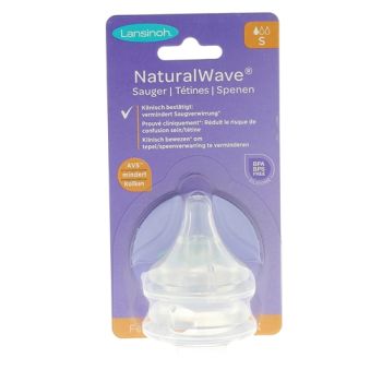 Natural Wave T&eacute;tines d&eacute;bit lent Lansinoh - lot de 2 t&eacute;tines