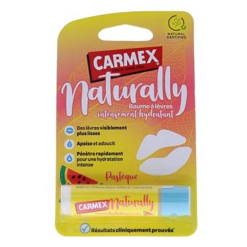 Naturally Baume &agrave; l&egrave;vres Intens&eacute;ment hydratant Past&egrave;que Carmex - stick de 4g