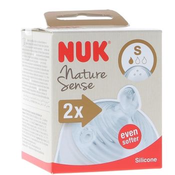 Nature Sense T&eacute;tines silicone NUK - lot de 2 t&eacute;tines