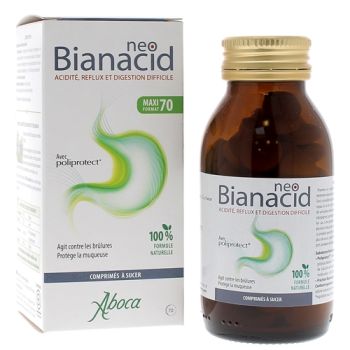 NeoBianacid acidit&eacute; et reflux Aboca - flacon de 70 comprim&eacute;s