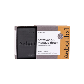 Nettoyant et masque d&eacute;tox visage Unbottled - pain de 90g