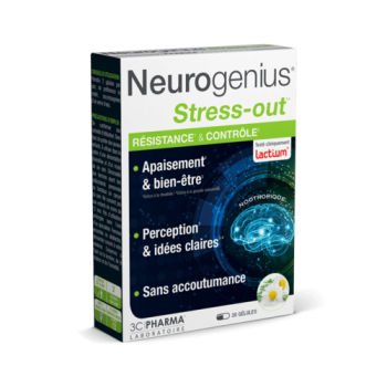 Neurogenius Stress-Out r&eacute;sistance & contr&ocirc;le 3C Pharma - bo&icirc;te de 30 g&eacute;lules
