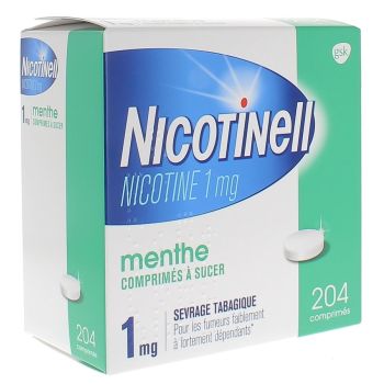 Nicotinell menthe 1mg - 204 comprim&eacute;s &agrave; sucer