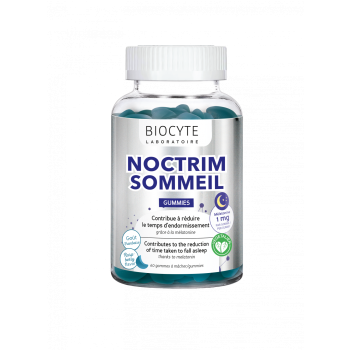 Noctrim sommeil go&ucirc;t framboise Biocyte - pot de 60 gommes