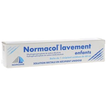 Normacol lavement enfants solution rectale r&eacute;cipient unidose - flacon de 60 ml