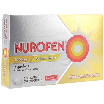 Nurofen 200 mg comprim&eacute; orodispersible ar&ocirc;me citron - boite de 12 comprim&eacute;s