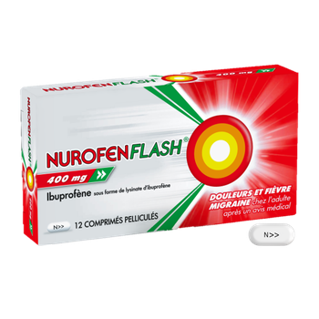 Nurofenflash 400mg - 12 comprim&eacute;s pellicul&eacute;s