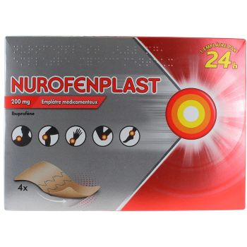 Nurofenplast 200 mg empl&acirc;tre m&eacute;dicamenteux - bo&icirc;te de 4 empl&acirc;tres