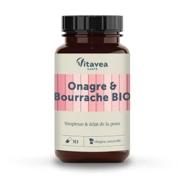 Onagre et bourrache bio Vitavea - bo&icirc;te de 30 g&eacute;lules
