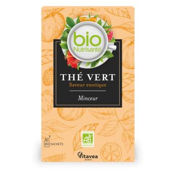 Nutrisant&eacute; Th&eacute; vert saveur exotique bio Vitavea - bo&icirc;te de 20 sachets