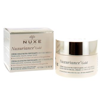 Nuxuriance Gold Cr&egrave;me-Huile Nutri-Fortifiante anti-&acirc;ge Nuxe - pot de 50ml