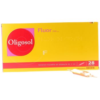 Oligosol Fluor solution buvable ampoule 2ml - bo&icirc;te de 28 ampoules