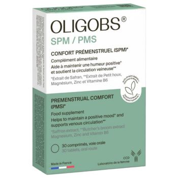 Oligobs SPM/PMS confort pr&eacute;menstruel CCD - bo&icirc;te de 30 comprim&eacute;s