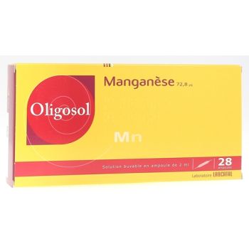 Oligosol mangan&egrave;se solution buvable 2ml - bo&icirc;te de 28 ampoules
