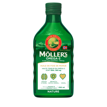 Om&eacute;ga-3 huile de foie de morue sans arome M&ouml;ller's - flacon de 250ml