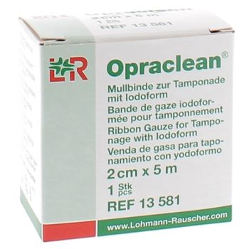 Opraclean M&egrave;che gaze iodoform&eacute;e 2cmx5m Lohmann & Rauscher - une m&egrave;che