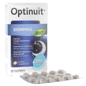 Optinuit sommeil bio Nutreov - bo&icirc;te de 30 comprim&eacute;s