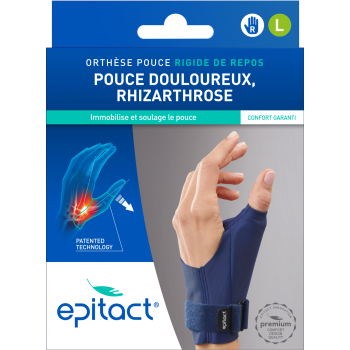 Orth&egrave;se pouce droit L rigide de repos Epitact - 1 unit&eacute;