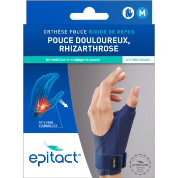 Orth&egrave;se pouce gauche M rigide de repos Epitact - 1 unit&eacute;