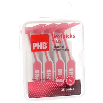 PHB Flexipicks Plus b&acirc;tonnet interdentaire Crinex - 28 unit&eacute;s
