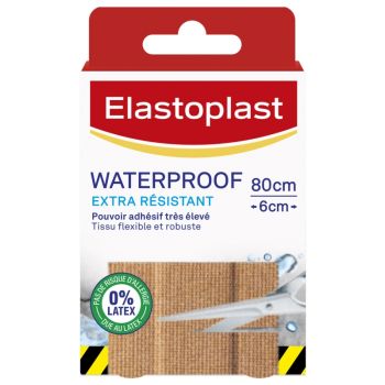 Pansement extra r&eacute;sistant waterproof Elastoplast - bande de 80 x 6 cm