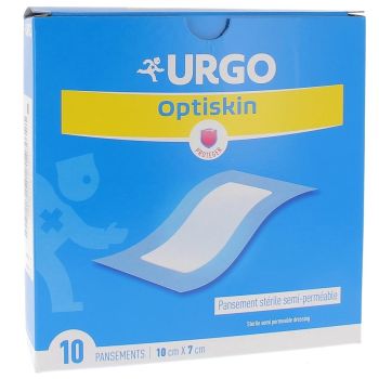 Pansement st&eacute;rile semi-perm&eacute;able 10 x 7 cm Urgo - bo&icirc;te de 10 pansements