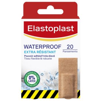 Pansement extra r&eacute;sistant waterproof Elastoplast - bo&icirc;te de 20 pansements