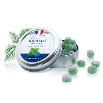 Pastilles &agrave; la menthe forte Originales Ricql&egrave;s - bo&icirc;te de 50 g