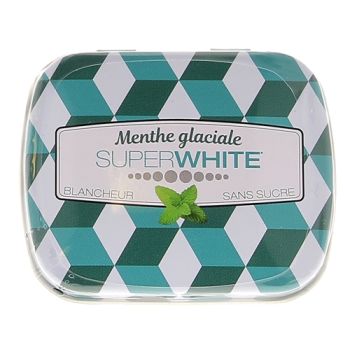 Pastilles menthe glaciale Superwhite - bo&icirc;te de 50 pastilles