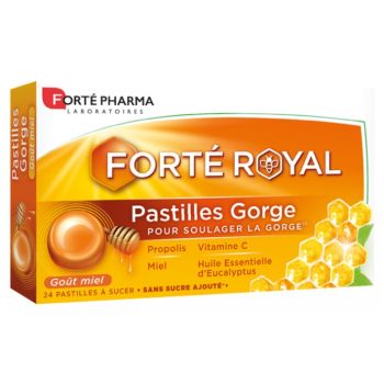 Fort&eacute; Royal Pastilles gorge go&ucirc;t miel Fort&eacute; Pharma - bo&icirc;te de 24 pastilles