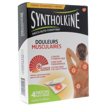 Patch chauffant douleurs musculaires SyntholKin&eacute; - bo&icirc;te de 4 patchs
