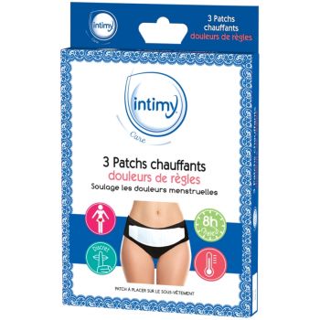 Patchs chauffants douleurs de r&egrave;gles Intimy Care - bo&icirc;te de 3 patchs