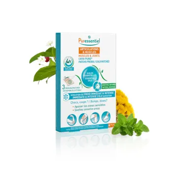 Patchs froids Cryo Pure articulations & muscles Puressentiel - bo&icirc;te de 3 patchs
