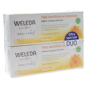 P&acirc;te dentifrice au calendula Weleda - lot de 2 tubes de 75 ml