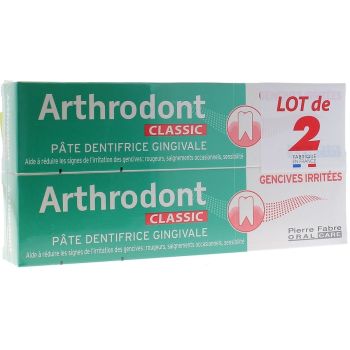 P&acirc;te dentifrice gingivale classic Arthrodont - lot de 2 x 75 ml