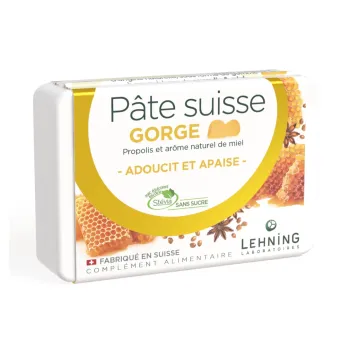 P&acirc;te suisse gorge Lehning - bo&icirc;te de 40 gommes