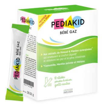 Pediakid b&eacute;b&eacute; gaz - boite de 12 sticks