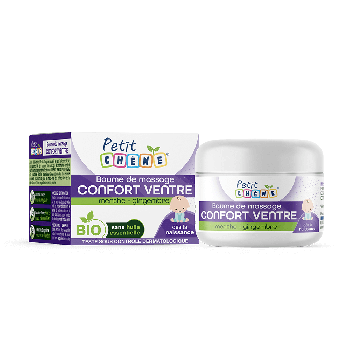 Petit Ch&ecirc;ne baume de massage confort ventre bio Les 3 Ch&ecirc;nes - pot de 40ml