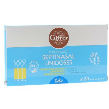 Physiologica septinasal lavage nasal b&eacute;b&eacute; - 20 unidoses de 5 ml