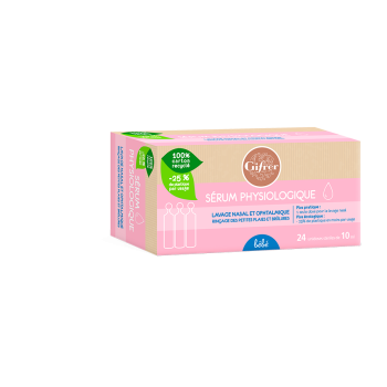 Physiologica s&eacute;rum physiologique Gifrer - lot de 3 bo&icirc;tes de 24 unidoses de 10 ml