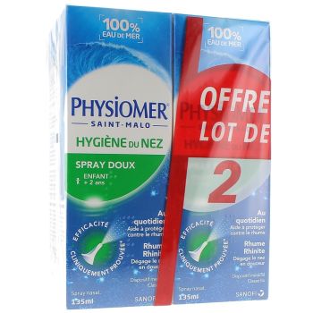 Physiomer hygi&egrave;ne du nez - lot de 2 spray de 135 ml