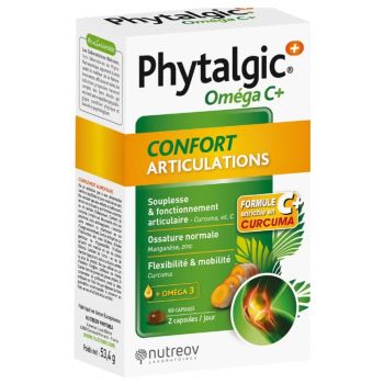 Phytalgic Om&eacute;ga C+ confort articulations Nutreov - boite de 60 capsules