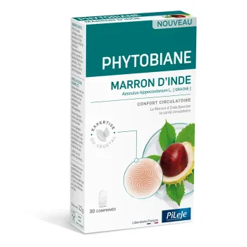 Phytobiane Marron d&rsquo;Inde Confort circulatoire Pileje - boite de 30 comprim&eacute;s