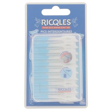 Pics interdentaires double extr&eacute;mit&eacute; Ricqles - boite de 60 unit&eacute;s