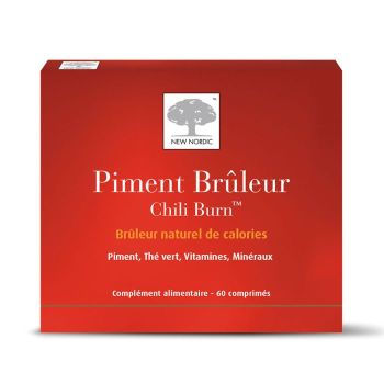 Piment br&ucirc;leur, br&ucirc;leur naturel de calories New Nordic - Bo&icirc;te de 60 comprim&eacute;s
