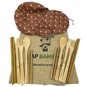 Pique nique box z&eacute;ro d&eacute;chet Cap Bambou - un pochon