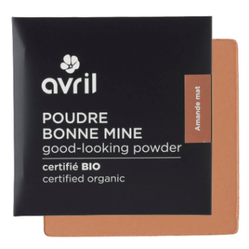 Poudre bonne mine teinte amande mat bio Avril - bo&icirc;tier de 11g