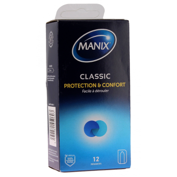 Pr&eacute;servatifs Classic protection et confort Manix - boite de 12 pr&eacute;servatifs